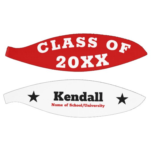 Rood Wit Gepersonaliseerd Afstuderen Basketbal (Panelen)