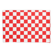 Rood wit geruit controlepatroon kussensloop (Voorkant)