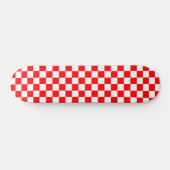 Rood wit geruit controlepatroon skateboard (Horizontaal)