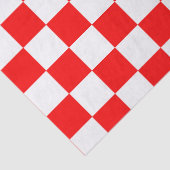 Rood wit geruit controlepatroon tissuepapier (Detail)