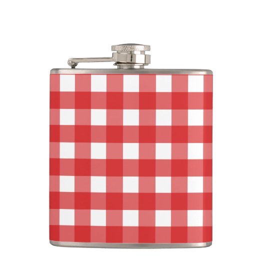 Rood-wit geruit heupfles (Voorkant)