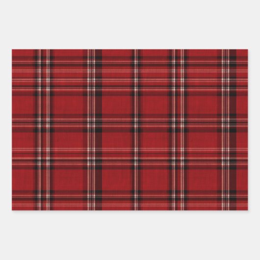 Rood wit geruit inpakpapier vel (Voorkant 3)