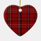 Rood wit geruit keramisch ornament (Achterkant)