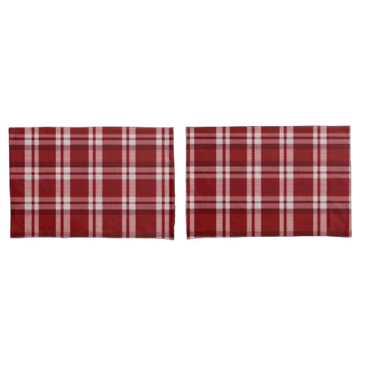 Rood wit geruit kussensloop (Voorkant-Set)