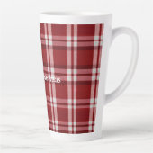 Rood wit geruit latte mok (Rechts)