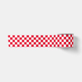 Rood-wit geruit patroon lint (Voorkant)
