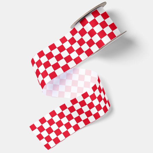Rood-wit geruit patroon lint (Achterkant)