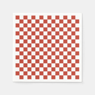 Rood&Wit Geruit Patroon Mid Century Modern Servet