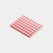 Rood-wit geruit post-it® notes (Schuin)
