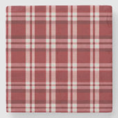 Rood wit geruit stenen onderzetter (Voorkant)