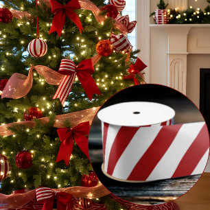 Rood Wit Gestreept Feestelijk Vakantie Lint