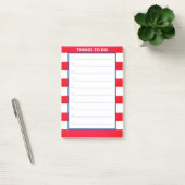 Rood & Wit Gestreepte Dingen Om Te Doen Post-it® Notes (Kantoor)
