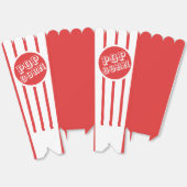 Rood & Wit Gestreepte Film Popcorn Bedankdoosjes (Ongevouwen)