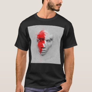 Rood wit gezicht t-shirt