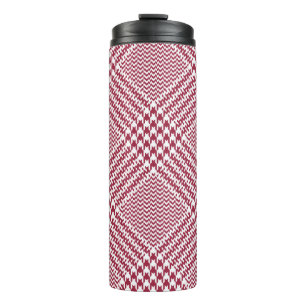 Rood wit Glen Plaked: Tweed Tartan Thermosbeker