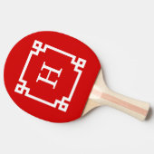 Rood wit Grieks Zeer belangrijk Lijst #2 Initiaal  Tafeltennisbatje (Zijkant)
