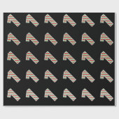 Rood, wit, groen "1" 1e evenement op kerstdag cadeaupapier (Vlak)