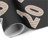 Rood, wit, groen "20" 20e evenement op kerstdag cadeaupapier (Rol Hoek)