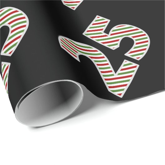 Rood, wit, groen "25" 25e evenement op kerstdag cadeaupapier (Rol Hoek)