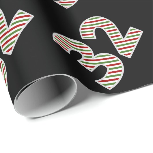 Rood, Wit, Groen "32" 32ste Evenement op Kerstdag Cadeaupapier (Rol Hoek)