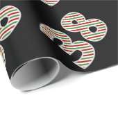 Rood, Wit, Groen "38" 38ste Evenement op Kerstdag Cadeaupapier (Rol Hoek)