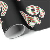 Rood, Wit, Groen "49" 49ste Evenement op Kerstdag Cadeaupapier (Rol Hoek)