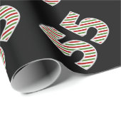 Rood, Wit, Groen "55" 55ste Evenement op Kerstdag Cadeaupapier (Rol Hoek)