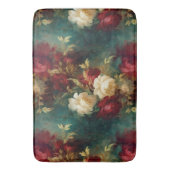 Rood Wit Groen Bloemen Badmat (Voorkant Verticaal)