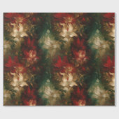 Rood Wit Groen Bloemen Cadeaupapier (Vlak)
