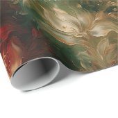 Rood Wit Groen Bloemen Cadeaupapier (Rol Hoek)