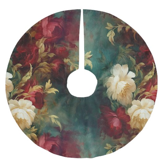 Rood Wit Groen Bloemen Kerstboom Rok (Voorkant)