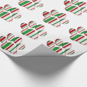 Rood wit groen dierenpootafdrukken inpakpapier (Hoek)