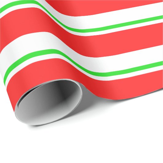 Rood, wit, groen gekleurde kerstkernen cadeaupapier (Rol Hoek)