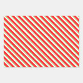 Rood, wit, groen gekleurde kerstkernen inpakpapier vel (Voorkant 2)