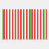 Rood, wit, groen gekleurde kerstkernen inpakpapier vel (Voorkant)