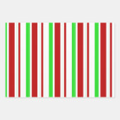 Rood, wit, groen gekleurde kerstkernen inpakpapier vel (Voorkant 3)