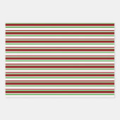 Rood, wit, groen gekleurde kerstkernen inpakpapier vel (Voorkant 2)