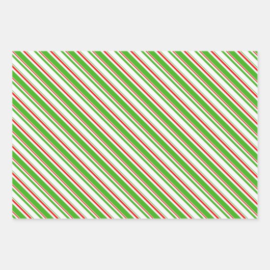 Rood, wit, groen gekleurde kerstkernen inpakpapier vel (Voorkant)