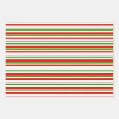 Rood, wit, groen gekleurde kerstkernen inpakpapier vel (Voorkant 2)
