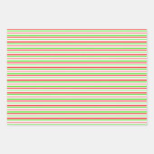 Rood, wit, groen gekleurde kerstkernen inpakpapier vel (Voorkant)