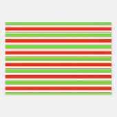 Rood, wit, groen gekleurde kersttaarten inpakpapier vel (Voorkant)