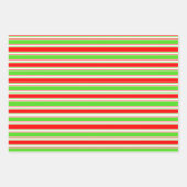 Rood, wit, groen gekleurde kersttaarten inpakpapier vel (Voorkant 3)