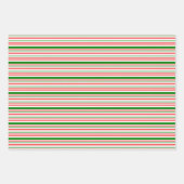 Rood, wit, groen gekleurde kersttaarten inpakpapier vel (Voorkant 2)
