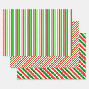 Rood, wit, groen gekleurde kersttaarten inpakpapier vel