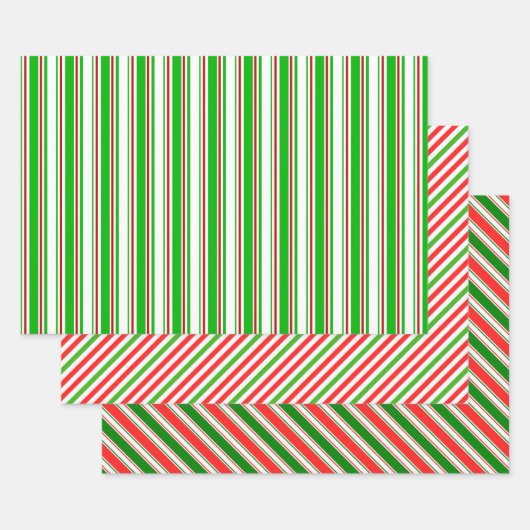 Rood, wit, groen gekleurde kersttaarten inpakpapier vel (Set)