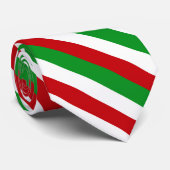 Rood, wit, groen gestreept patroon stropdas (Opgerold)