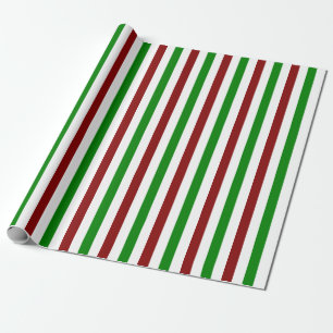 Rood, wit, groen kerststijlvol patroon cadeaupapier
