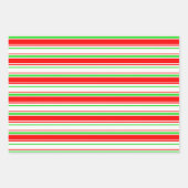 Rood, wit, groen kerstvormig lampje inpakpapier vel (Voorkant 3)
