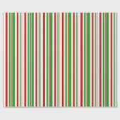 Rood, wit, groen met kerst omstreden patroon cadeaupapier (Vlak)