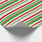 Rood, wit, groen met kerst omstreden patroon cadeaupapier (Hoek)